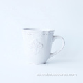 Nueva taza de porcelana blanca de estilo nórdico 12oz